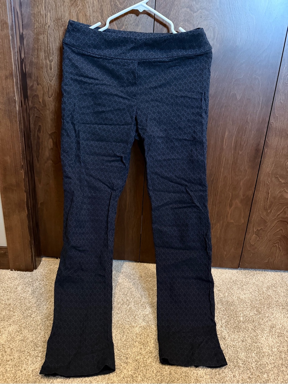 Women’s Blue Pattern Work Slimming Pants